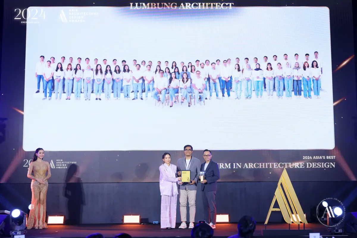 Receiving the award